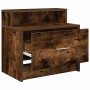 Mesillas de noche con cajón 2 uds roble ahumado 51x31x47 cm de , Mesitas de noche - Ref: Foro24-858677, Precio: 70,68 €, Desc...