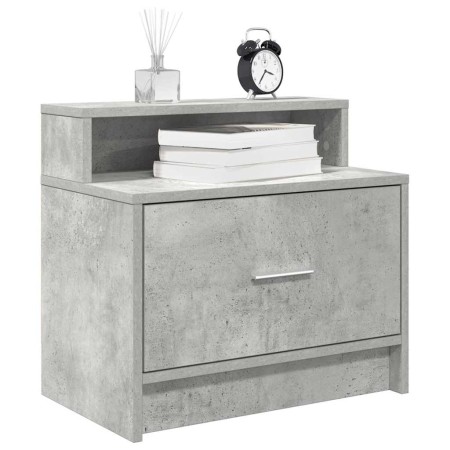 Mesillas de noche con cajón 2 uds gris hormigón 51x31x47 cm de , Mesitas de noche - Ref: Foro24-858675, Precio: 64,26 €, Desc...