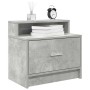 Mesillas de noche con cajón 2 uds gris hormigón 51x31x47 cm de , Mesitas de noche - Ref: Foro24-858675, Precio: 64,26 €, Desc...