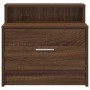 Mesilla de noche con cajón roble marrón 51x31x47 cm de , Mesitas de noche - Ref: Foro24-858680, Precio: 44,69 €, Descuento: %