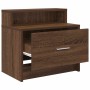 Mesilla de noche con cajón roble marrón 51x31x47 cm de , Mesitas de noche - Ref: Foro24-858680, Precio: 44,69 €, Descuento: %