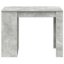 Escritorio con cajón estante madera contrachapada gris hormigón de , Mesas de cocina y de comedor - Ref: Foro24-858689, Preci...