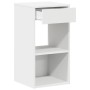 Mesilla de noche con cajón blanca 35x34x66,5 cm de , Mesitas de noche - Ref: Foro24-858713, Precio: 43,68 €, Descuento: %