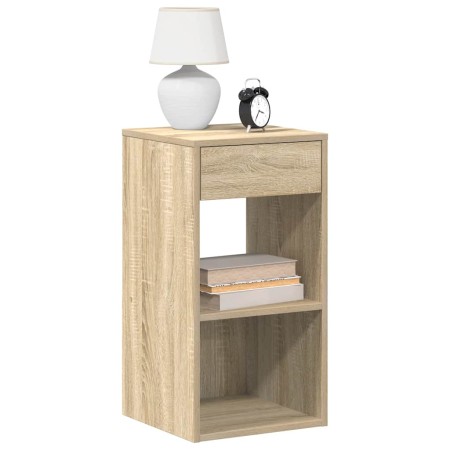 Mesillas de noche con cajón 2 uds roble sonoma 35x34x66,5 cm de , Mesitas de noche - Ref: Foro24-858718, Precio: 69,51 €, Des...