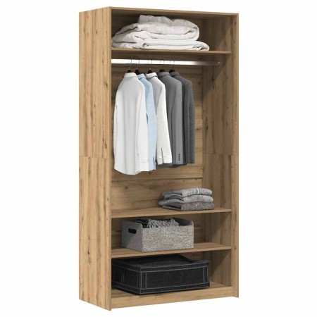 Armario de madera de ingeniería roble artesanal 100x50x200 cm de , Armarios roperos - Ref: Foro24-3318625, Precio: 176,94 €, ...