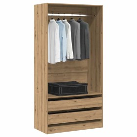 Armario de madera de ingeniería roble artesanal 100x50x200 cm de , Armarios roperos - Ref: Foro24-3318627, Precio: 205,76 €, ...