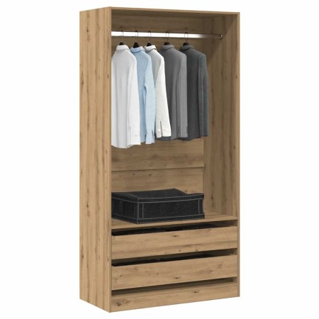 Armario de madera de ingeniería roble artesanal 100x50x200 cm de , Armarios roperos - Ref: Foro24-3318627, Precio: 205,76 €, ...