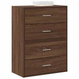 Armarios con 2 cajones 2 uds roble marrón 60x31x40 cm de , Cajoneras - Ref: Foro24-858834, Precio: 91,04 €, Descuento: %