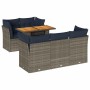 Set de muebles de jardín 6 pzas y cojines ratán sintético gris de , Conjuntos de jardín - Ref: Foro24-3326889, Precio: 499,34...
