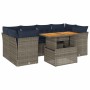 Set de sofás de jardín 7 pzas con cojines ratán sintético gris de , Conjuntos de jardín - Ref: Foro24-3326896, Precio: 567,22...