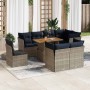 Set de sofás de jardín con cojines 9 pzas ratán sintético gris de , Conjuntos de jardín - Ref: Foro24-3326945, Precio: 730,79...