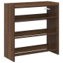 Mueble zapatero madera contrachapada marrón roble 60x25x62 cm de , Zapateros y organizadores de calzado - Ref: Foro24-859893,...