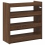 Mueble zapatero madera contrachapada marrón roble 60x25x62 cm de , Zapateros y organizadores de calzado - Ref: Foro24-859893,...