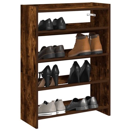 Zapatero madera contrachapada roble ahumado60x25x62 cm de , Zapateros y organizadores de calzado - Ref: Foro24-859891, Precio...