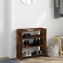 Zapatero madera contrachapada roble ahumado60x25x62 cm de , Zapateros y organizadores de calzado - Ref: Foro24-859891, Precio...