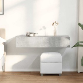 Estante de pared con cajones madera contrachapada gris hormigón de , Estantes y estanterías - Ref: Foro24-859989, Precio: 70,...