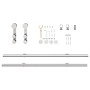 Kit de herrajes para puerta corredera 200 cm acero plateado de , Artículos para puertas - Ref: Foro24-4009694, Precio: 101,12...