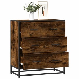 Aparador madera ingeniería y metal roble ahumado 68x35x76 cm de , Aparadores - Ref: Foro24-848971, Precio: 91,68 €, Descuento: %