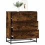 Aparador madera ingeniería y metal roble ahumado 68x35x76 cm de , Aparadores - Ref: Foro24-848971, Precio: 91,68 €, Descuento: %
