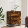 Aparador madera ingeniería y metal roble ahumado 68x35x76 cm de , Aparadores - Ref: Foro24-848971, Precio: 91,68 €, Descuento: %