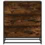 Aparador madera ingeniería y metal roble ahumado 68x35x76 cm de , Aparadores - Ref: Foro24-848971, Precio: 91,68 €, Descuento: %