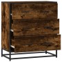 Aparador madera ingeniería y metal roble ahumado 68x35x76 cm de , Aparadores - Ref: Foro24-848971, Precio: 91,68 €, Descuento: %