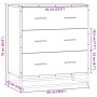 Aparador madera ingeniería y metal roble ahumado 68x35x76 cm de , Aparadores - Ref: Foro24-848971, Precio: 91,68 €, Descuento: %