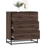 Aparador madera ingeniería y metal marrón roble 68x35x76 cm de , Aparadores - Ref: Foro24-848973, Precio: 101,93 €, Descuento: %