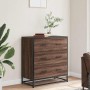 Aparador madera ingeniería y metal marrón roble 68x35x76 cm de , Aparadores - Ref: Foro24-848973, Precio: 101,93 €, Descuento: %