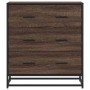Aparador madera ingeniería y metal marrón roble 68x35x76 cm de , Aparadores - Ref: Foro24-848973, Precio: 101,93 €, Descuento: %