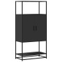 Aparador alto madera de ingeniería y metal negro 68x35x139 cm de , Aparadores - Ref: Foro24-849039, Precio: 102,23 €, Descuen...