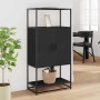 Aparador alto madera de ingeniería y metal negro 68x35x139 cm de , Aparadores - Ref: Foro24-849039, Precio: 102,23 €, Descuen...