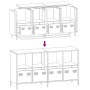 Aparador de acero laminado en frío rosa 135x39x73,5 cm de , Aparadores - Ref: Foro24-3307162, Precio: 193,04 €, Descuento: %