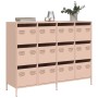 Aparador de acero laminado en frío rosa 135x39x103,5 cm de , Aparadores - Ref: Foro24-3307174, Precio: 305,83 €, Descuento: %