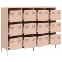 Aparador de acero laminado en frío rosa 135x39x103,5 cm de , Aparadores - Ref: Foro24-3307174, Precio: 305,83 €, Descuento: %