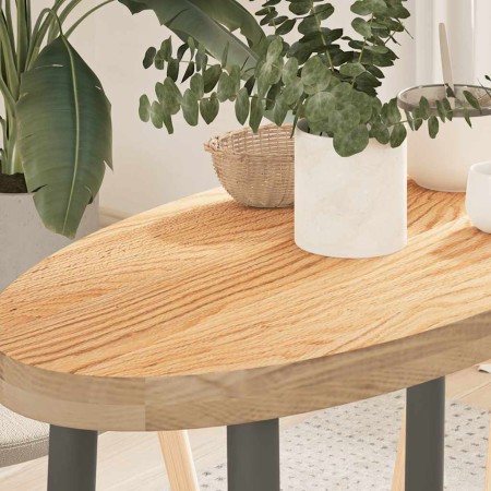 Tablero de mesa ovalado madera maciza de roble 80x40x4 cm de , Tableros para mesas - Ref: Foro24-4009041, Precio: 67,66 €, De...
