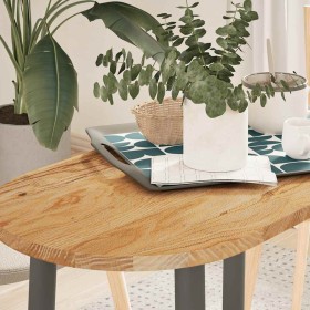 Tablero de mesa ovalado madera maciza de roble 80x40x2 cm de , Tableros para mesas - Ref: Foro24-4009069, Precio: 47,12 €, De...
