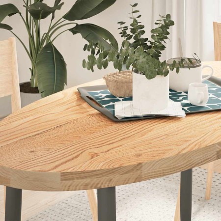 Tablero de mesa ovalado madera maciza de roble 120x60x4 cm de , Tableros para mesas - Ref: Foro24-4009043, Precio: 153,23 €, ...