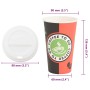 Vasos de café de papel con tapa 1000 uds 16oz 400ml de , Vasos desechables - Ref: Foro24-3325214, Precio: 124,44 €, Descuento: %