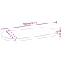 Tablero de mesa ovalado madera maciza de roble 100x50x4 cm de , Tableros para mesas - Ref: Foro24-4009074, Precio: 110,69 €, ...