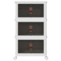 Caja de almacenaje apilable con ruedas 3 niveles 28 L de , Carretillas de carga - Ref: Foro24-4012369, Precio: 62,25 €, Descu...