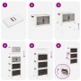 Caja de almacenaje apilable con ruedas 3 niveles 28 L de , Carretillas de carga - Ref: Foro24-4012369, Precio: 62,25 €, Descu...