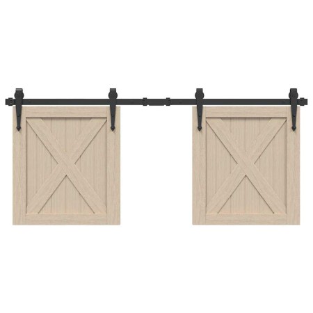 Kit de puerta corredera de armario acero carbono 122 cm de , Accesorios de bricolaje - Ref: Foro24-4009682, Precio: 29,52 €, ...