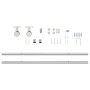 Kit de herrajes para puerta corredera 183 cm acero plateado de , Artículos para puertas - Ref: Foro24-4009696, Precio: 66,49 ...
