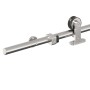 Kit de herrajes para puerta corredera 183 cm acero plateado de , Artículos para puertas - Ref: Foro24-4009696, Precio: 66,49 ...