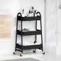 Carrito de almacenaje 3 niveles acero negro 42x41,5x77 cm de , Carretillas de carga - Ref: Foro24-4012381, Precio: 32,40 €, D...