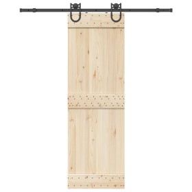 Kit de herrajes para puertas correderas acero negro 183 cm de , Artículos para puertas - Ref: Foro24-4009732, Precio: 43,21 €...