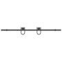 Kit de herrajes para puertas correderas acero negro 183 cm de , Artículos para puertas - Ref: Foro24-4009732, Precio: 43,21 €...