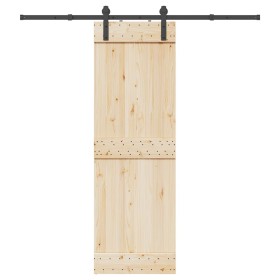 Kit de herrajes para puertas correderas acero negro 200 cm de , Artículos para puertas - Ref: Foro24-4009713, Precio: 65,95 €...