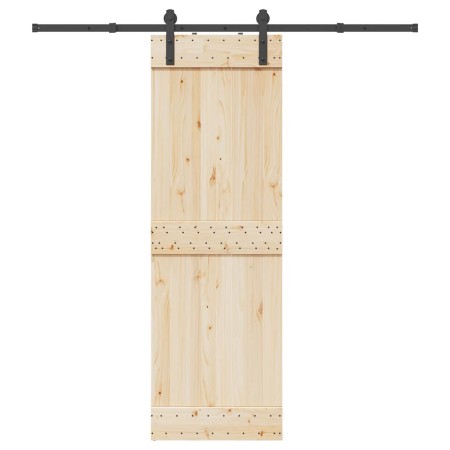 Kit de herrajes para puertas correderas acero negro 200 cm de , Artículos para puertas - Ref: Foro24-4009713, Precio: 65,95 €...
